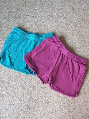 ⭐2/$20 All in motion Teal and Magenta Girls' Pull-On Shorts Duo